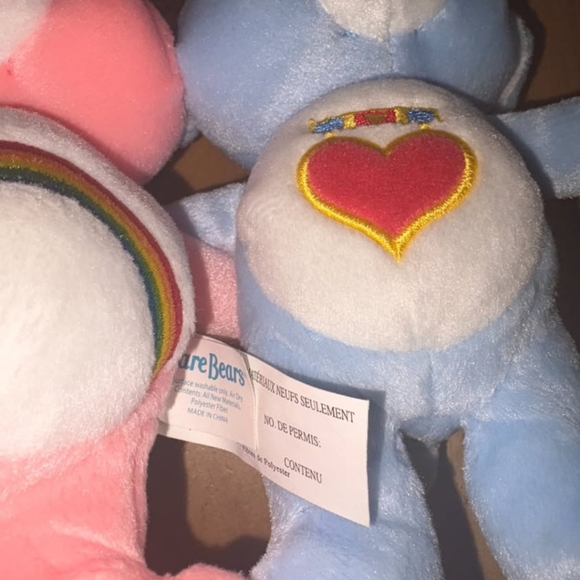 Care Bears Pink and Blue Plush Duo Cheer Bear Loyal Heart - Picture 9 of 9